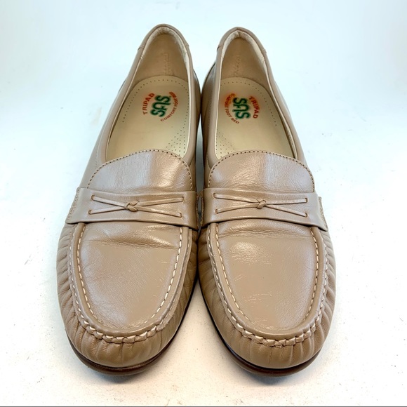 SAS Easier Moccasin Low Wedge Heel Loafer NARROW - Picture 2 of 12